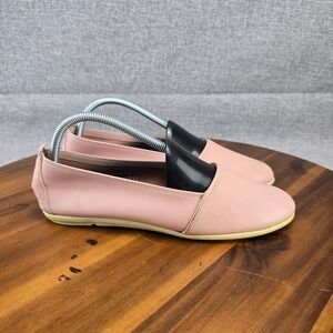 Womens Blush Pink Leather Balletcore Comfort Casual‎ Slip On Loafers Size 9M